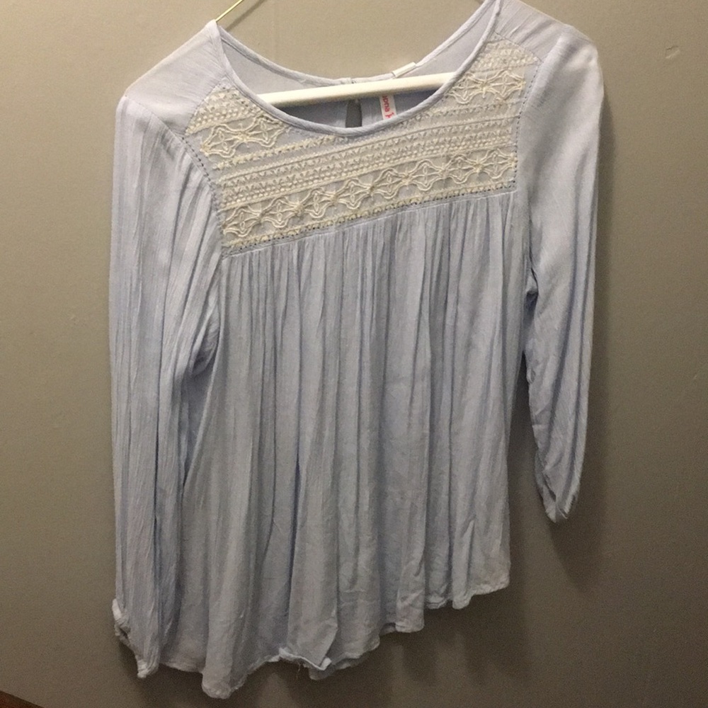 Light blue blouse